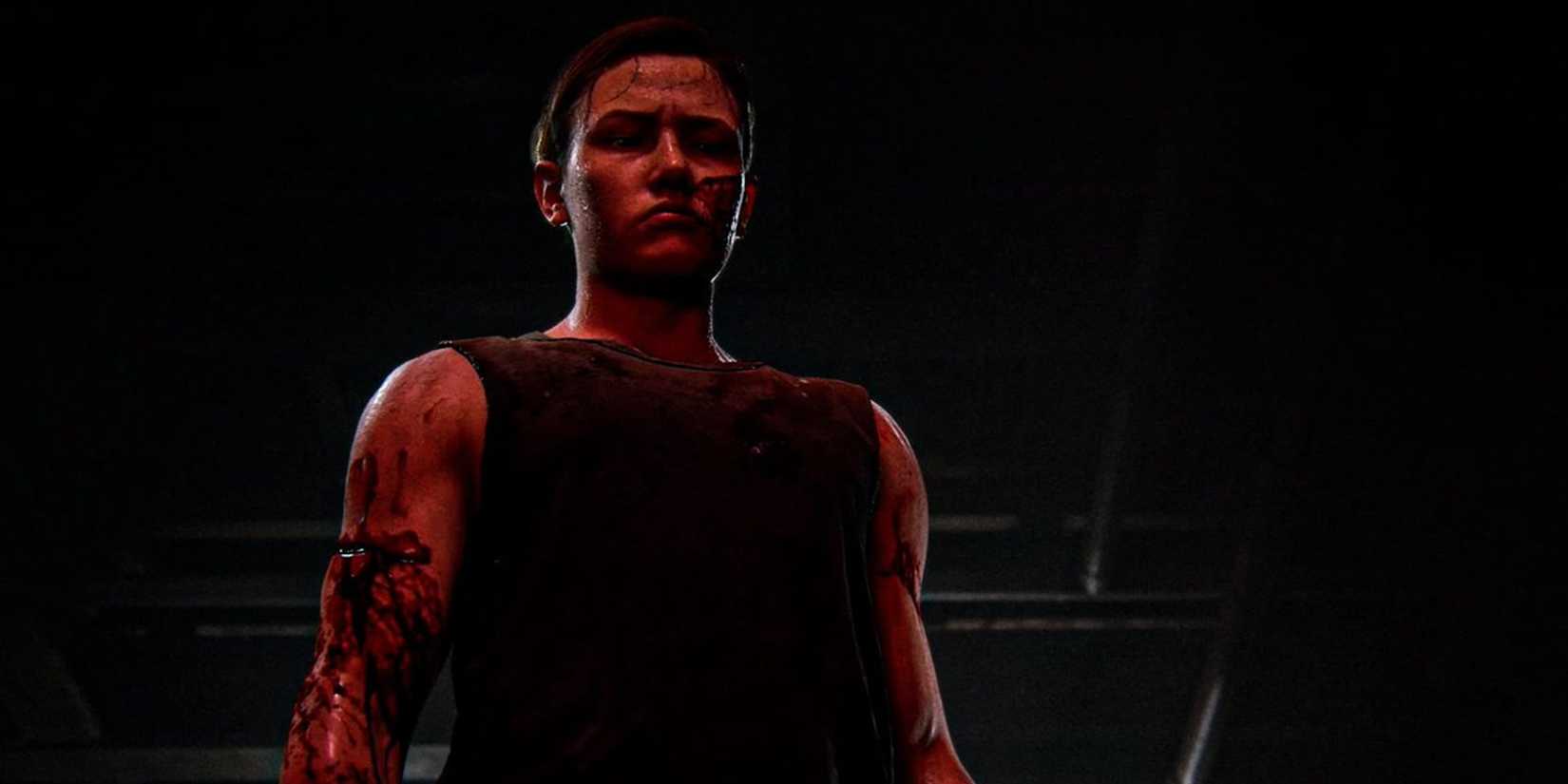 Abby looks down at Ellie in The Last of Us Part II