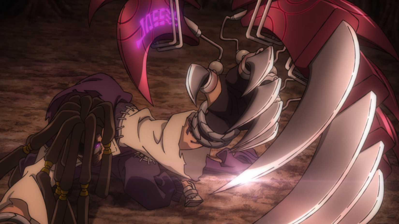 Jabber brandishing his Mankira against Zanka in Gachiakuta