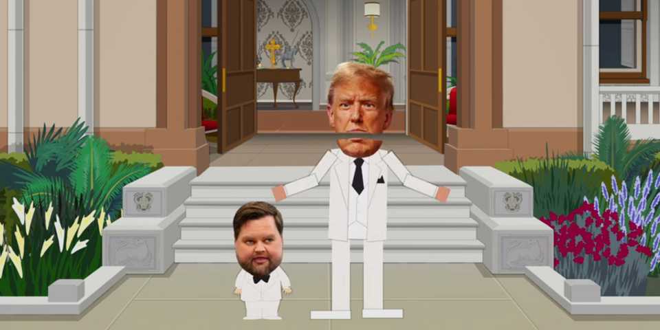 JD Vance and Donald Trump in South Park