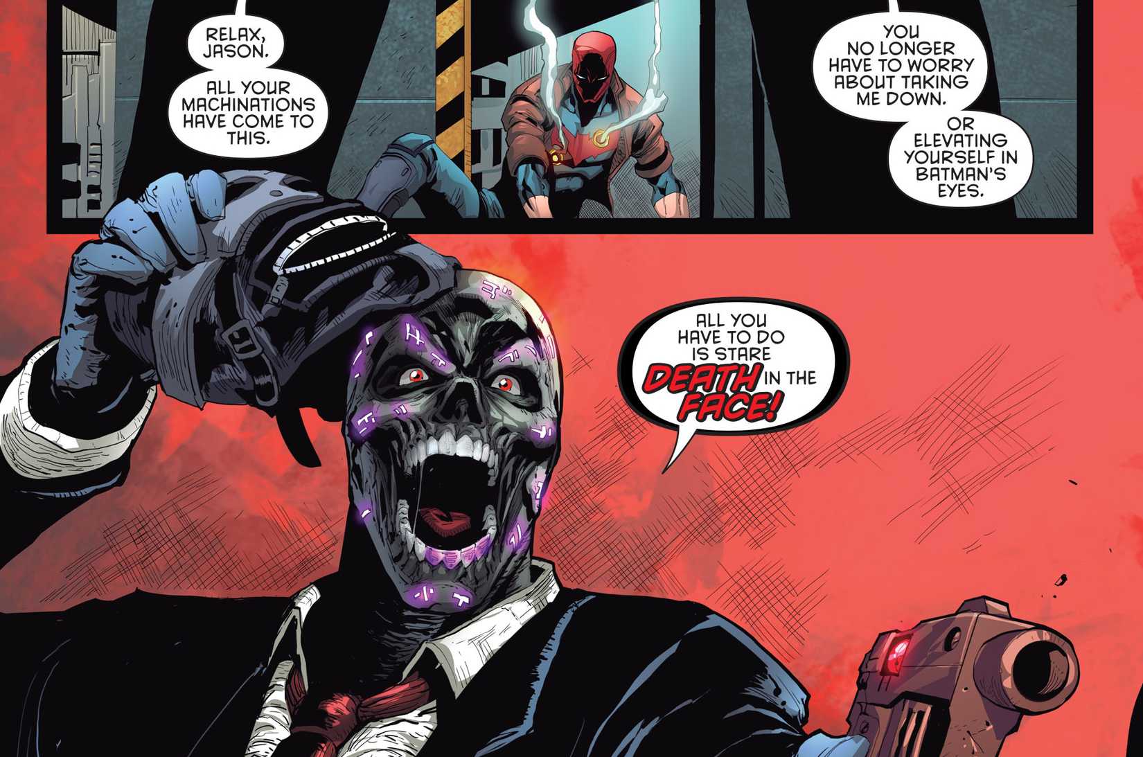 Red Hood Gets Shot By Black Mask Unmasked in DC Comics