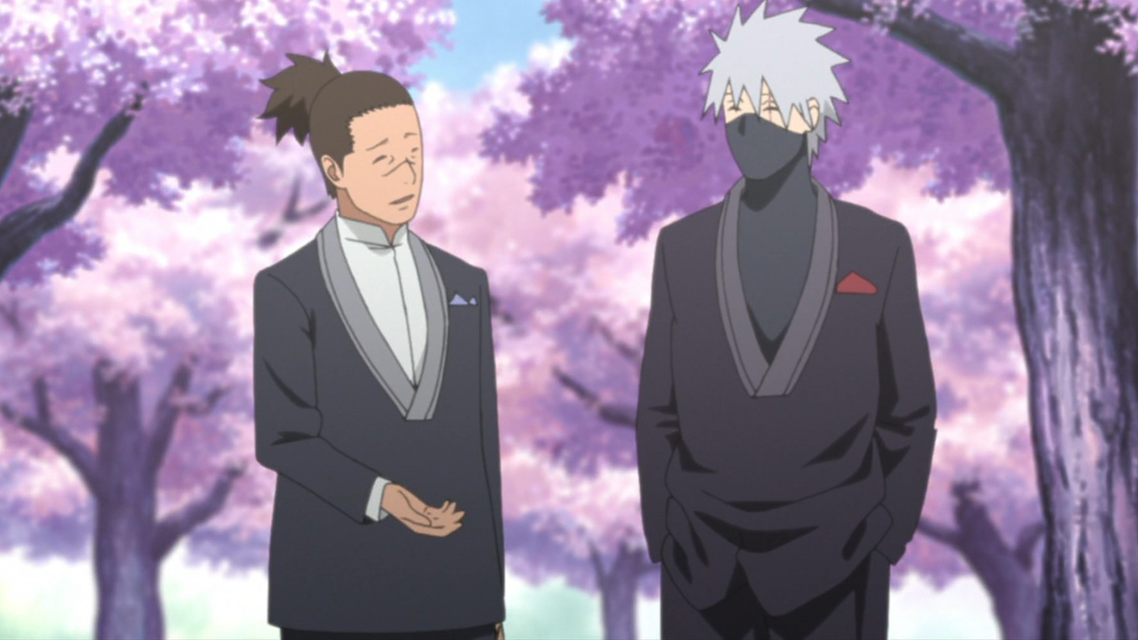 Iruka and Kakashi in Naruto Shippuden Episode 500
