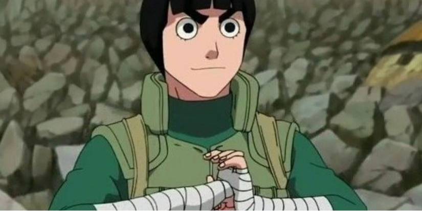 Rock Lee from Naruto putting his fists together