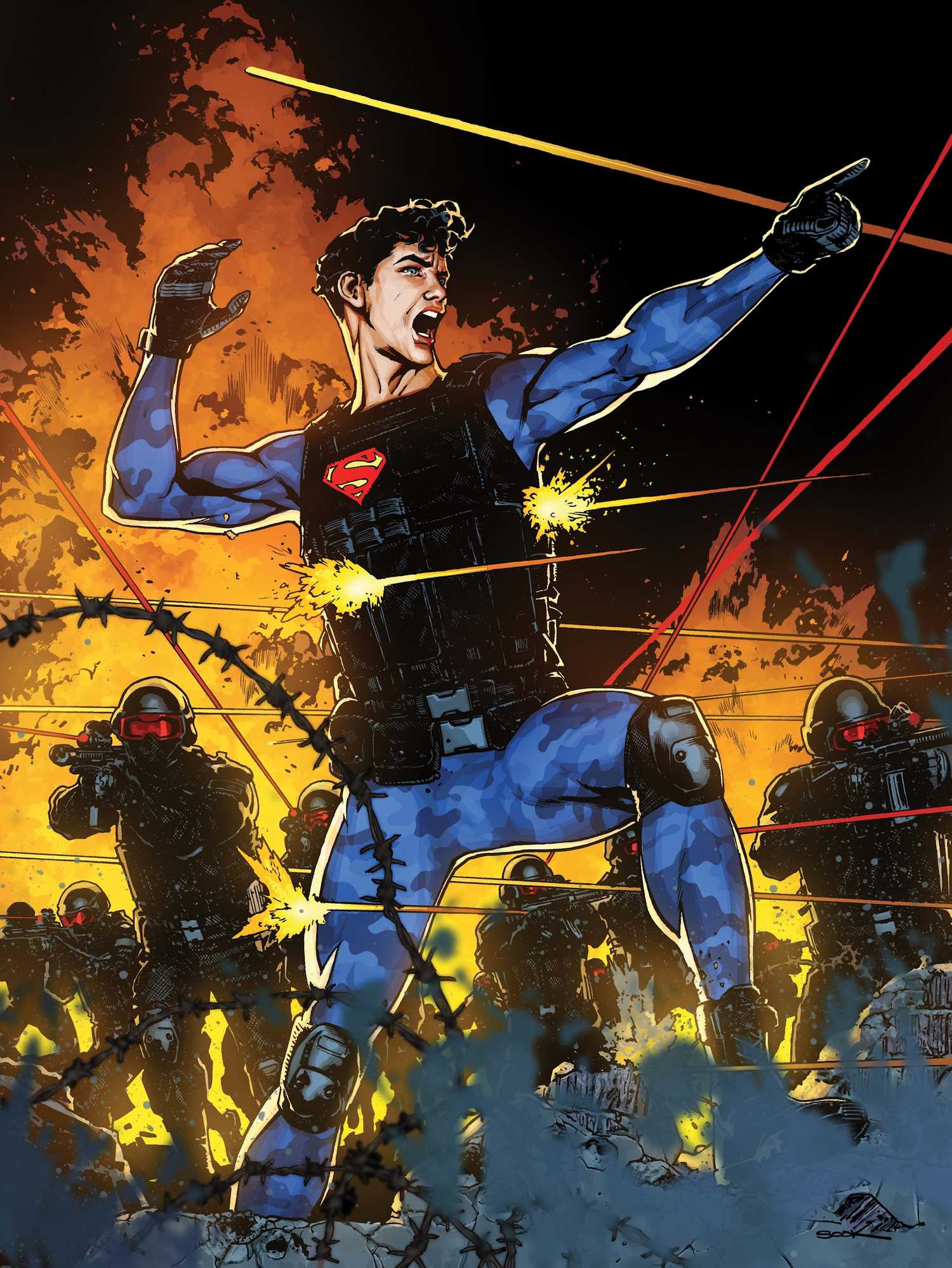 Superman Army Uniform Action Comics #1094 Cover by Ryan Sook