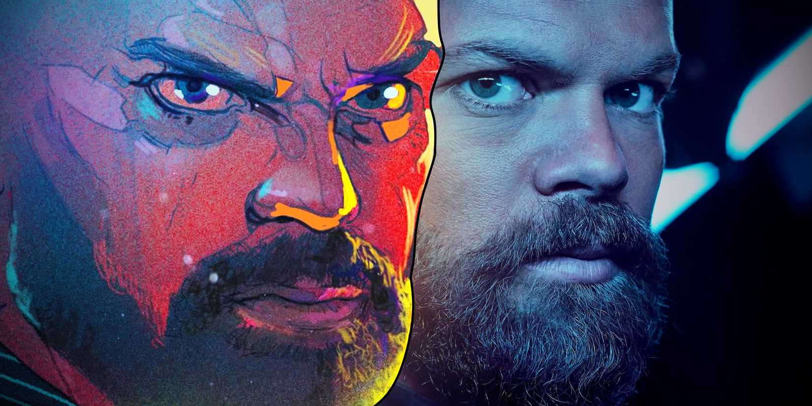 The Expanse TV Show and Comic Art of Amos Actor Wes Chatham