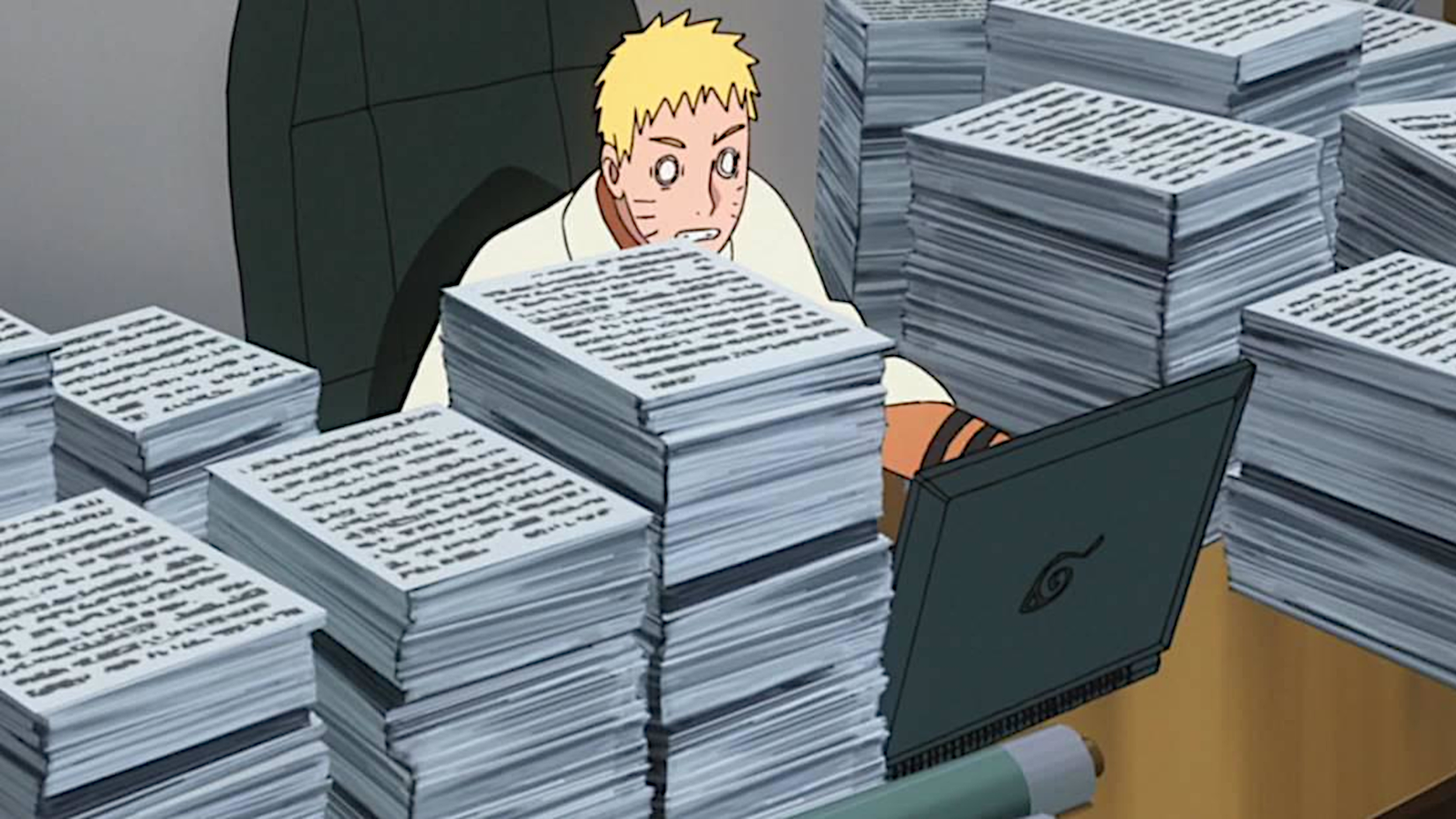 Naruto's Hokage duties in Boruto