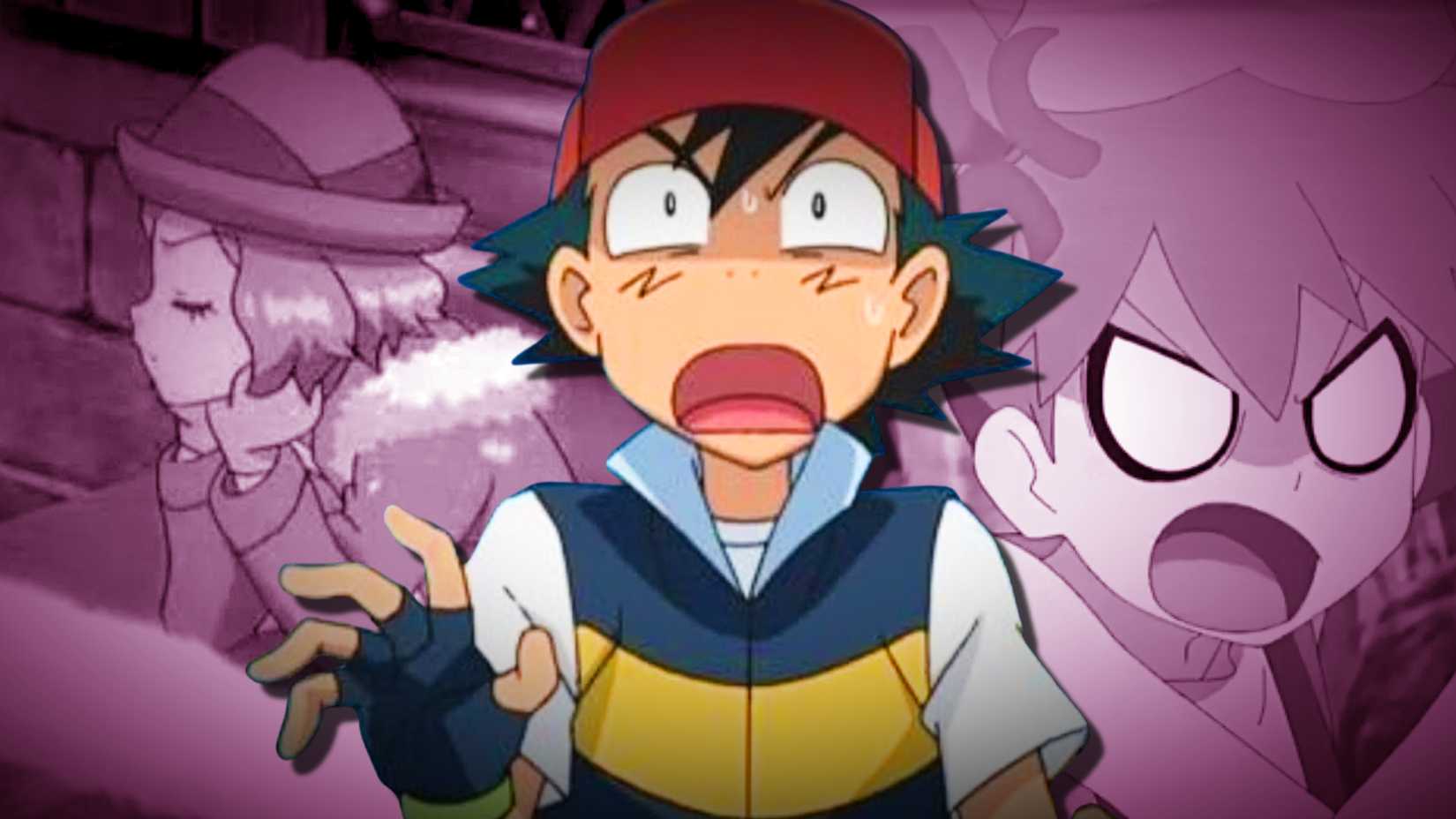 Pokémon's Ash horrified as Misty and Serena look away