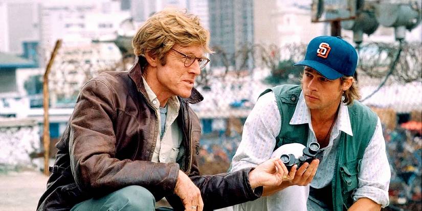 Robert Redford and Brad Pitt in Spy Game
